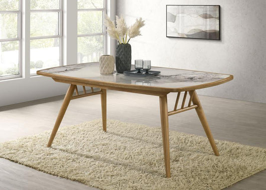 Croyden - 73" Rectangular Dining Table - Weathered Natural Dining Tables by Coaster Fine Furniture - Walls Furniture & Mattress