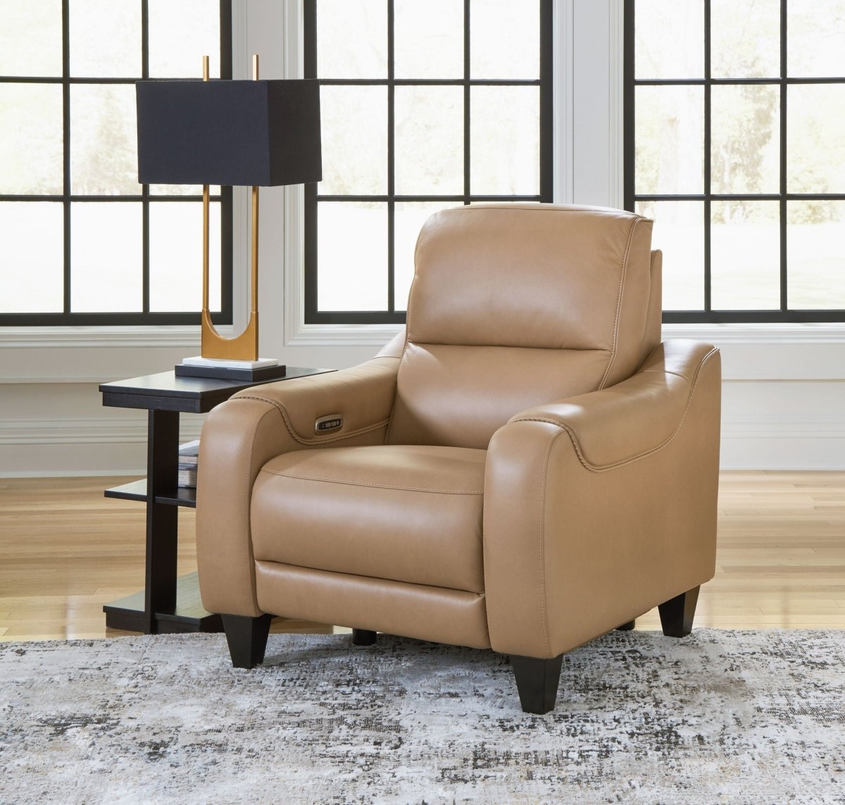 Mosswell - Power Recliner With Adj Headrest - Toffee Reclining Chairs by Ashley® - Walls Furniture & Mattress