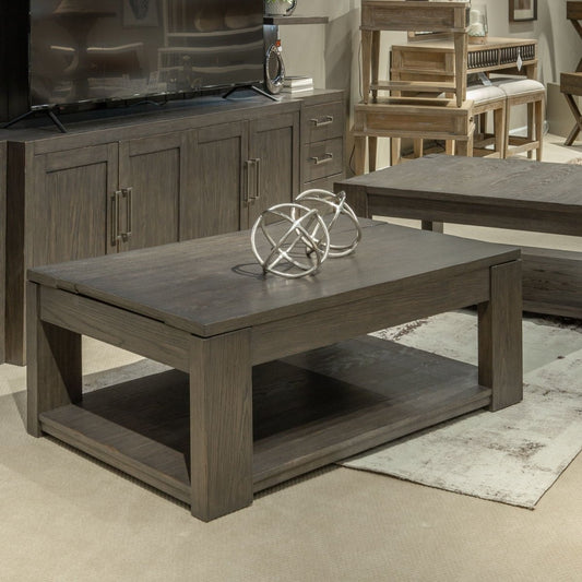 Lennox Hill - Lift Top Cocktail Table - Dark Brown Cocktail Tables by Liberty Furniture - Walls Furniture & Mattress