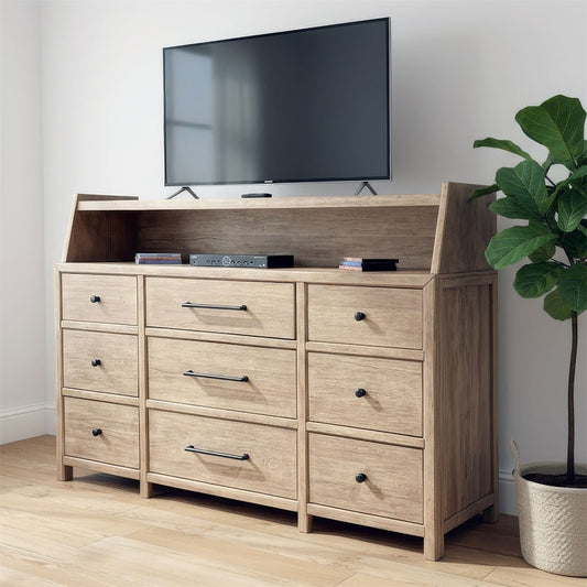 Proximity Place - Dresser & Hutch - Barley Buff Dressers by Liberty Furniture - Walls Furniture & Mattress