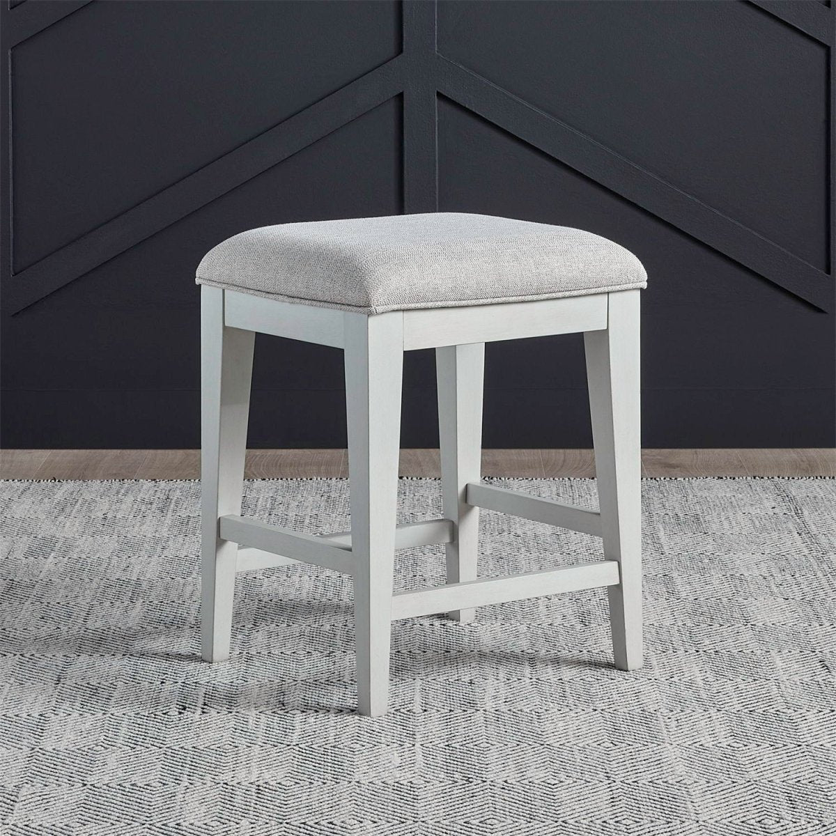 Berkley Square - Upholstered Console Stool - Linen & Khaki Counter Height (24"-27") by Liberty Furniture - Walls Furniture & Mattress