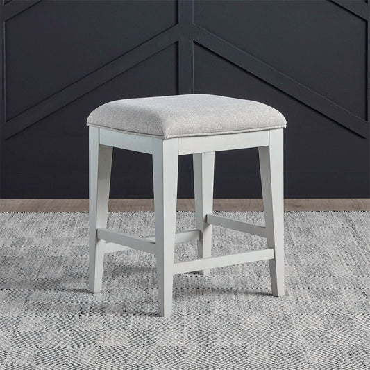 Berkley Square - Upholstered Console Stool - Linen & Khaki Counter Height (24"-27") by Liberty Furniture - Walls Furniture & Mattress
