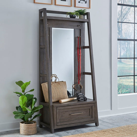 Modern Farmhouse - 2 Piece Hall Tree Set Hall Trees by Liberty Furniture - Walls Furniture & Mattress