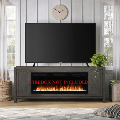 Fireplace TV Consoles - 78" Fireplace TV Console FTS - Dark Brown Fireplace TV Stands by Liberty Furniture - Walls Furniture & Mattress