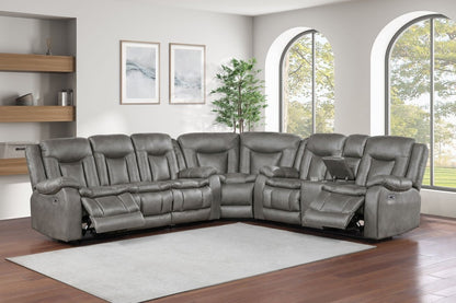 Morello - 3 Piece Manual Sofa/Loveseat/Wedge Reclining Sectionals by New Classic - Walls Furniture & Mattress