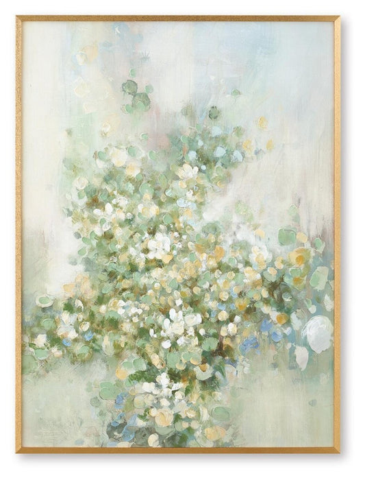 Reedster - Wall Art - Green / Blue / Yellow Canvas Art by Signature Design by Ashley® - Walls Furniture & Mattress
