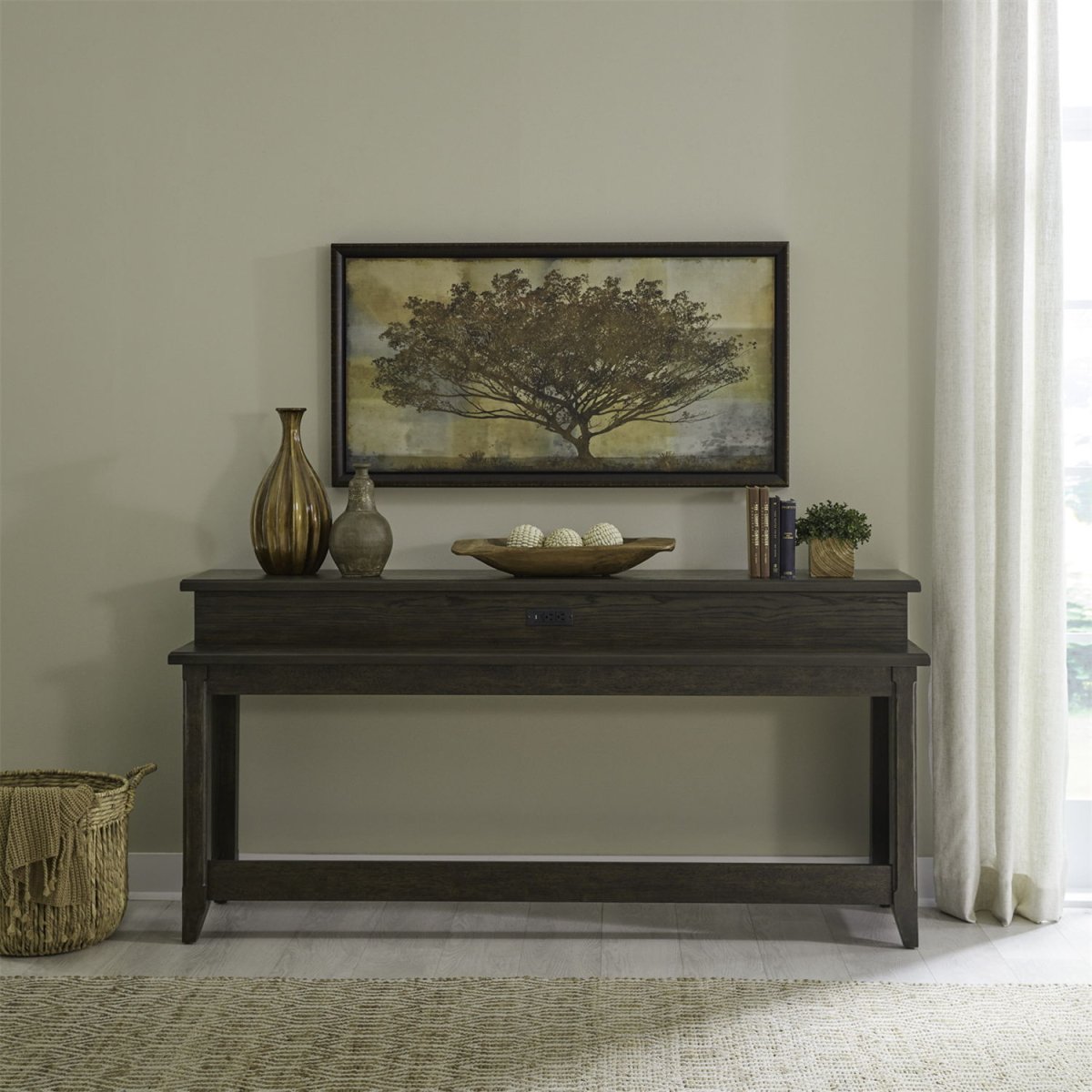 Paradise Valley - Console Bar Table - Saddle Brown Console Tables by Liberty Furniture - Walls Furniture & Mattress