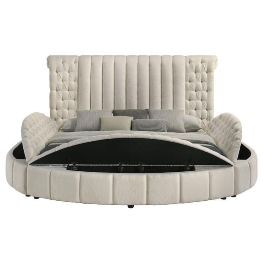 Sonya - Upholstered Round Storage Bed Storage Beds by Coaster Fine Furniture - Walls Furniture & Mattress