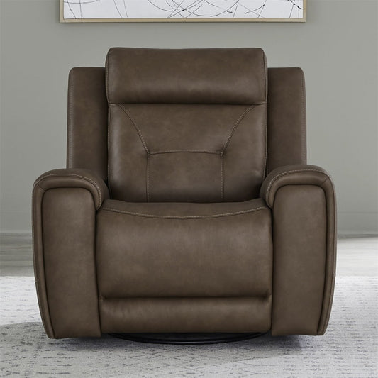 Beckham - Swivel Glider Recliner P2 - Aline Saddle Swivel Glider Chairs by Liberty Furniture - Walls Furniture & Mattress