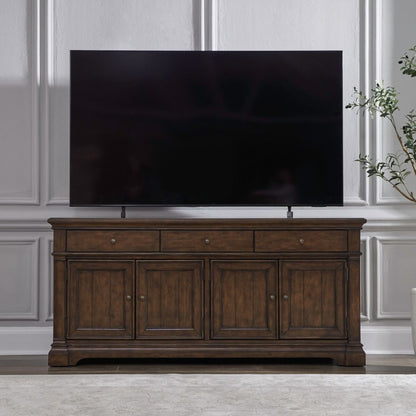 Arden Road - 74" TV Console - Cherry TV Stands by Liberty Furniture - Walls Furniture & Mattress