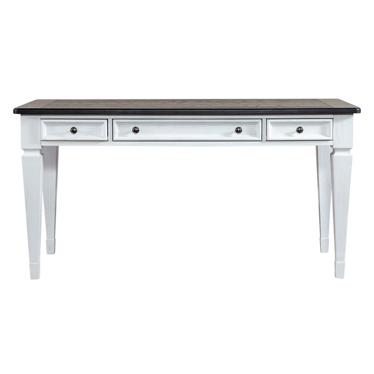 Allyson Park - Writing Desk - Wirebrushed White / Charcoal Writing Desks by Liberty Furniture - Walls Furniture & Mattress