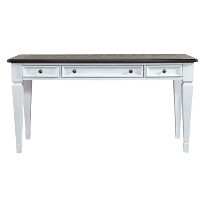 Allyson Park - Writing Desk - Wirebrushed White / Charcoal Writing Desks by Liberty Furniture - Walls Furniture & Mattress