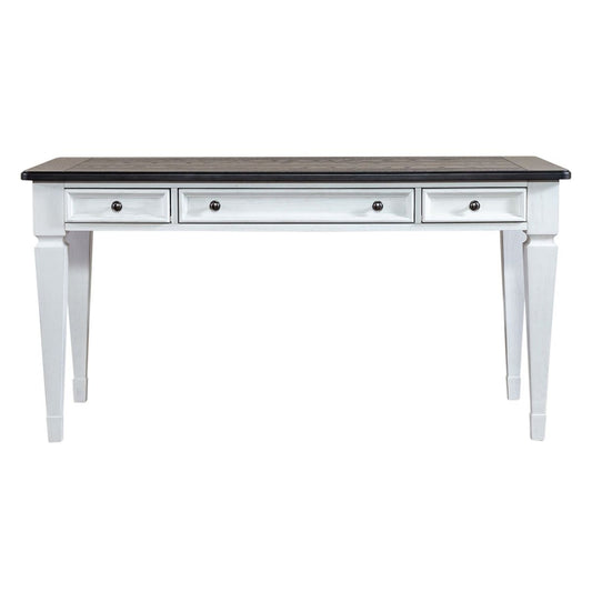 Allyson Park - Writing Desk - Wirebrushed White / Charcoal Writing Desks by Liberty Furniture - Walls Furniture & Mattress