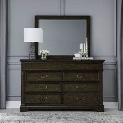 Arden Road - Dresser & Mirror - Satin Cherry Dresser & Mirror by Liberty Furniture - Walls Furniture & Mattress