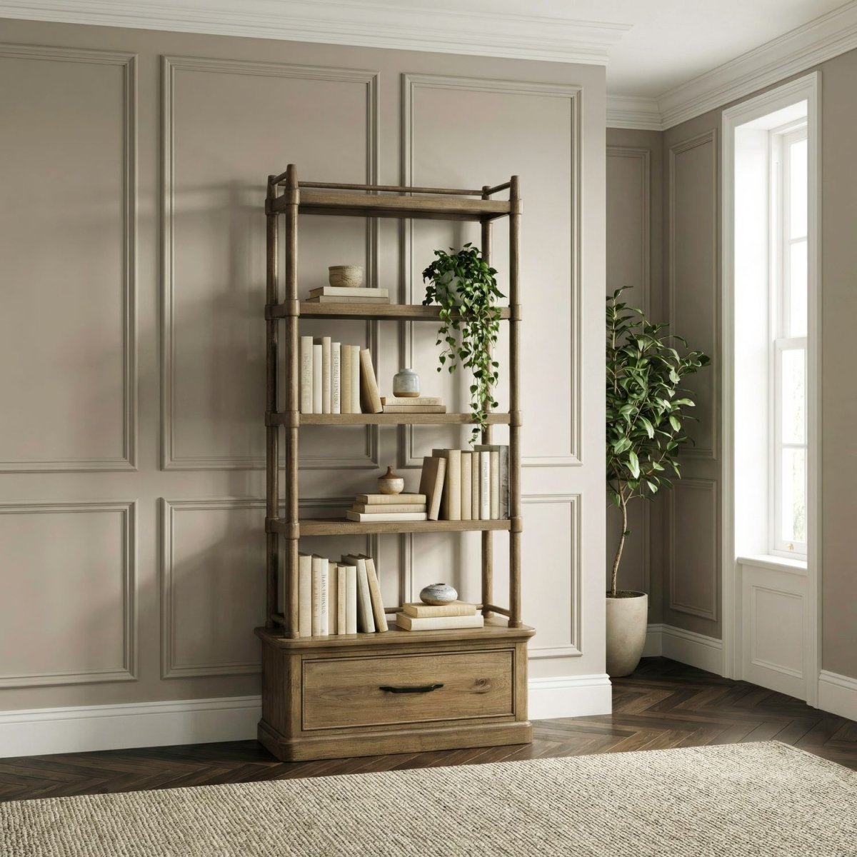 Hickory Grove - Bookcase - Heirloom Brown Standard Bookcases by Liberty Furniture - Walls Furniture & Mattress