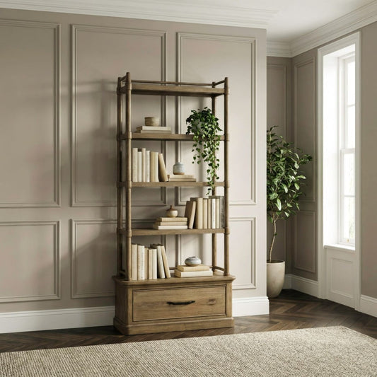 Hickory Grove - Bookcase - Heirloom Brown Standard Bookcases by Liberty Furniture - Walls Furniture & Mattress