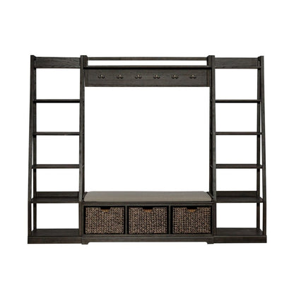 Mill Creek - 3 Piece Wall Unit Set - Dark Brown