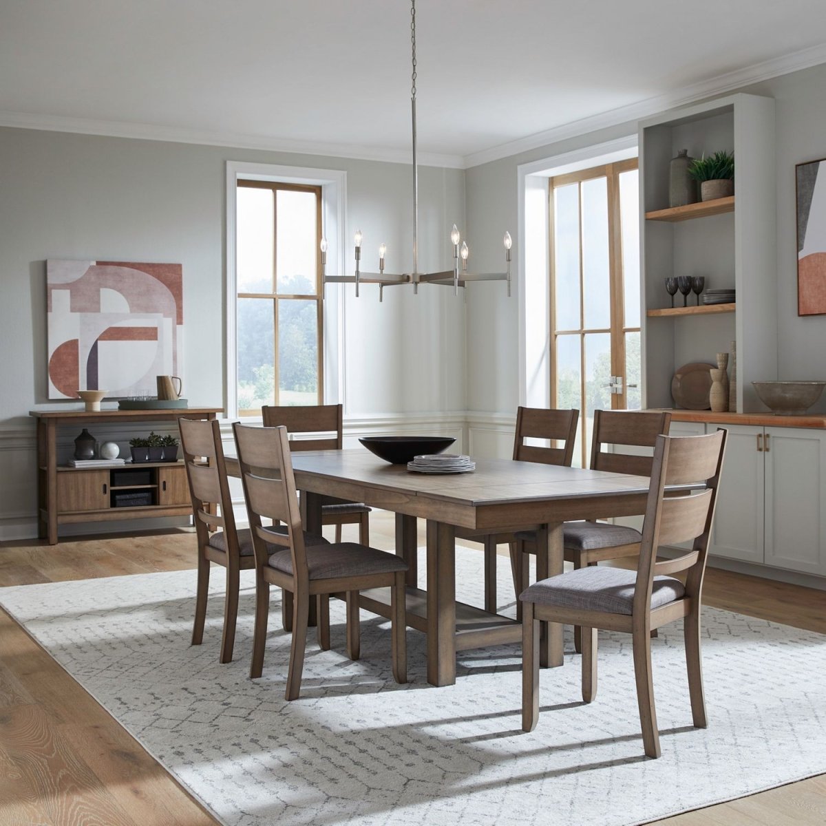 Brook Bay - Optional Trestle Table Set 5 Piece Dining Room Sets by Liberty Furniture - Walls Furniture & Mattress
