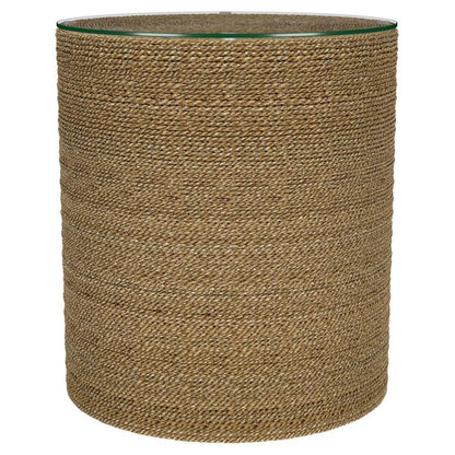 Halden - Round Woven Seagrass Accent Side Table - Light Brown Side Tables by Coaster Fine Furniture - Walls Furniture & Mattress