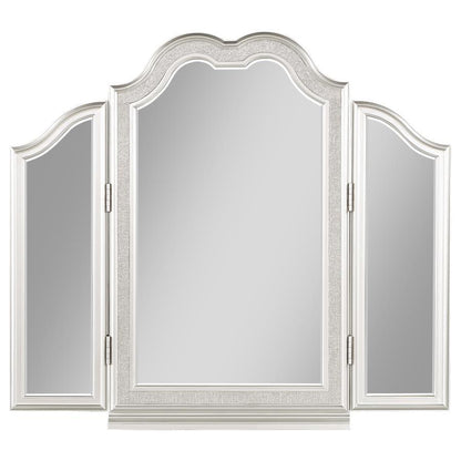 Evangeline - Tri - Fold Vanity Mirror - Silver Oak