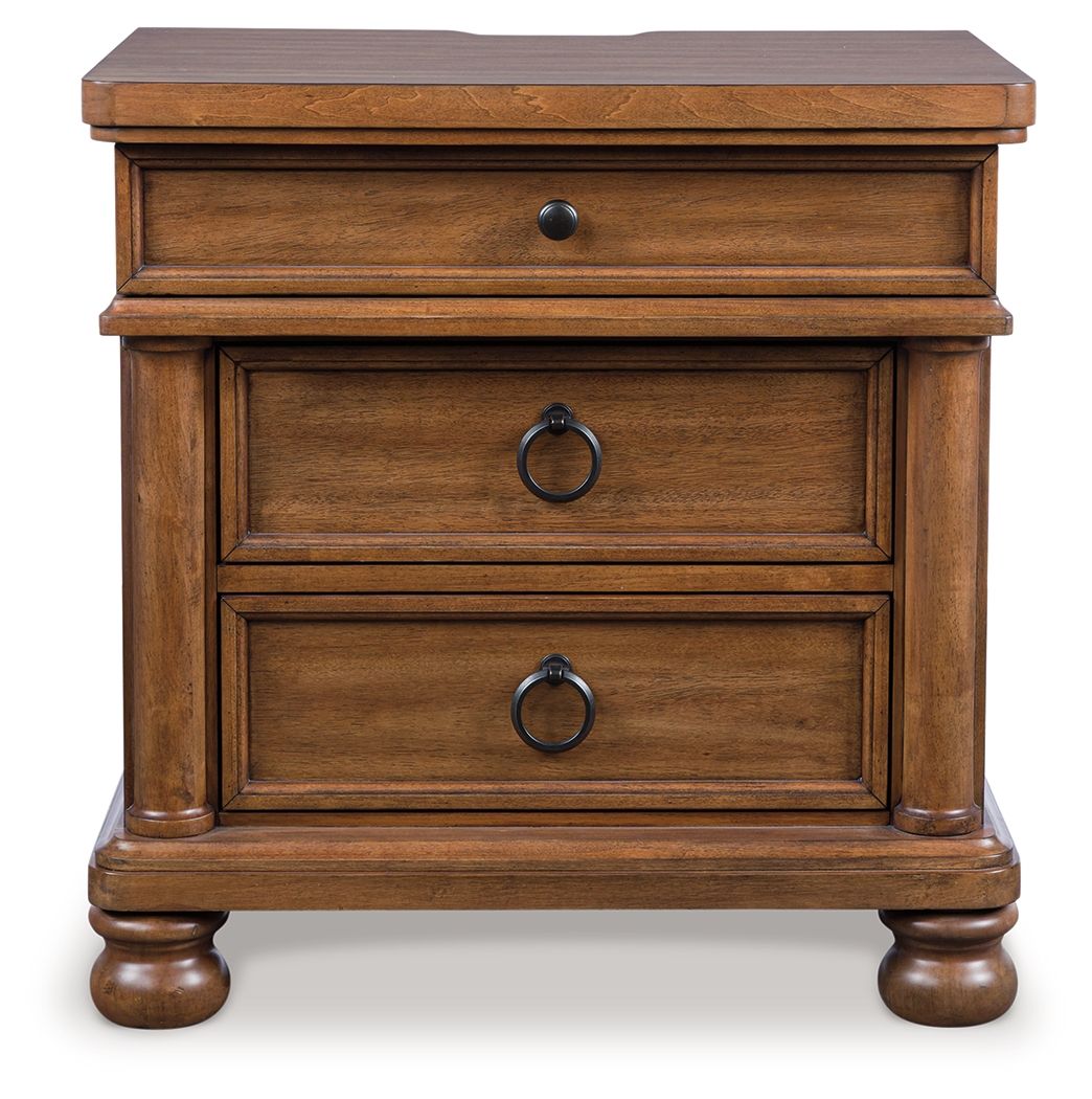 Rowlenstown - Three Drawer Night Stand Nightstands w/ Charging Stations by Signature Design by Ashley® - Walls Furniture & Mattress