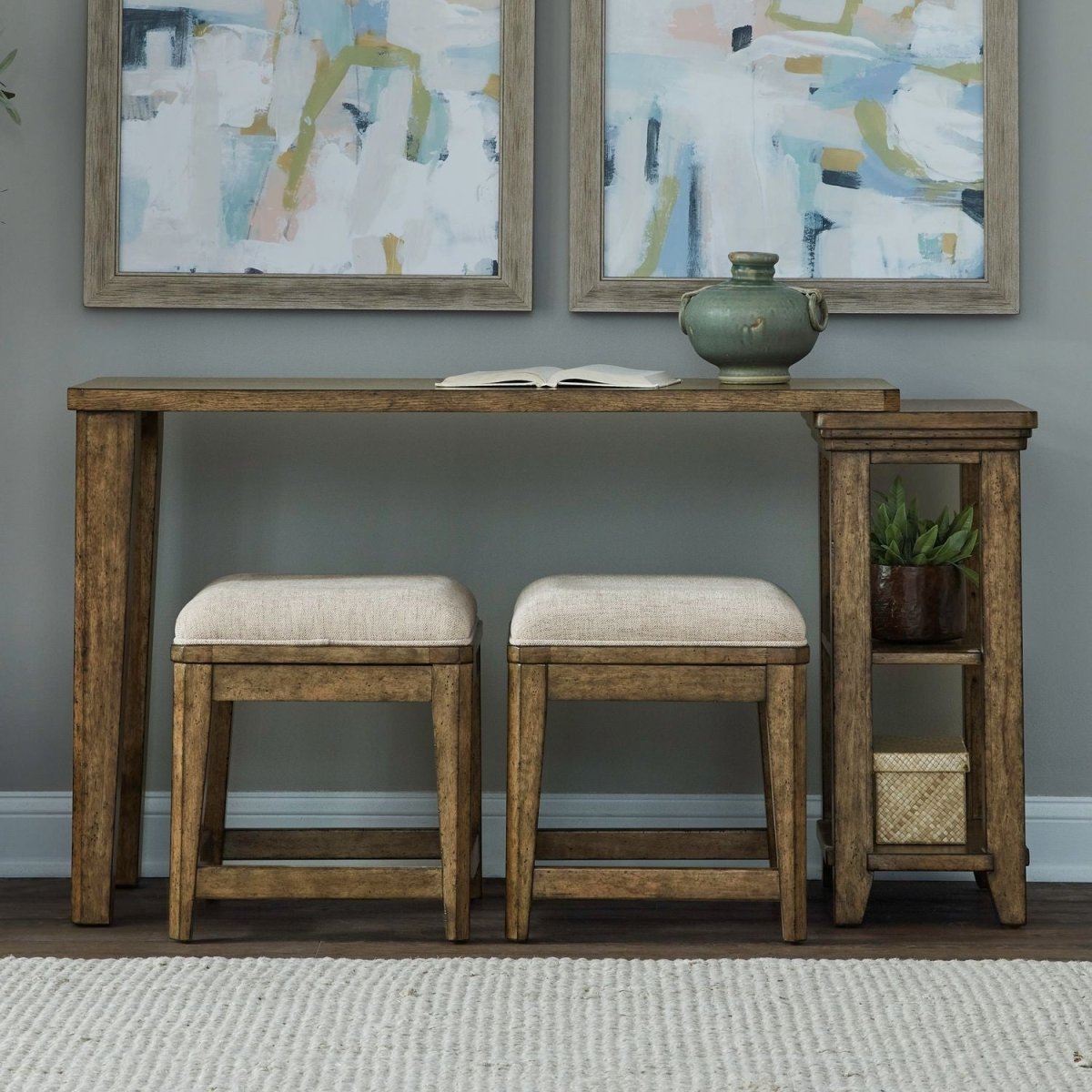Carolina Park - 3 Piece Console Set - Brown 3 Piece Living Room Sets by Liberty Furniture - Walls Furniture & Mattress