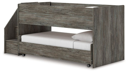 Frandern - Gray - Twin Over Twin Loft Bed Loft Beds by Signature Design by Ashley® - Walls Furniture & Mattress