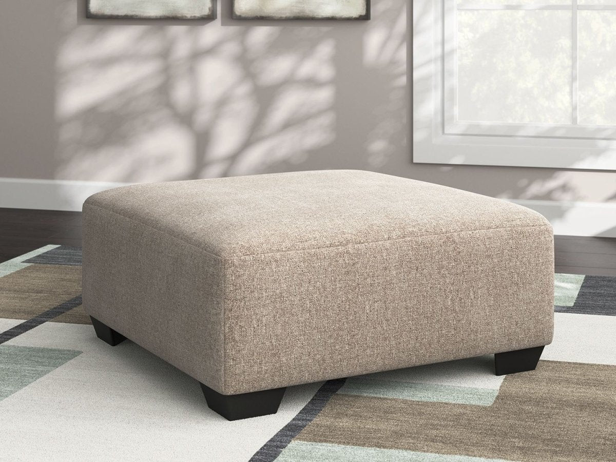 Seyler Lane - Beige - Oversized Accent Ottoman Accent Ottomans by Benchcraft® - Walls Furniture & Mattress