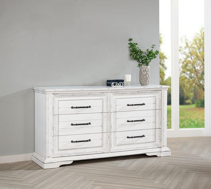 Mckinney - 6 - Drawer Bedroom Dresser Cabinet Dressers by Coaster Fine Furniture - Walls Furniture & Mattress