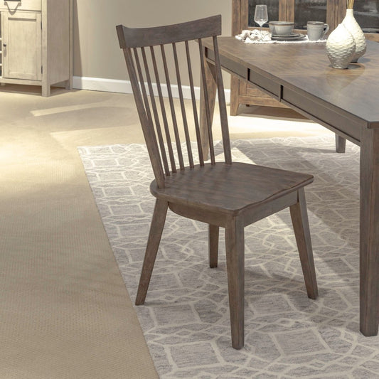 Midland Falls - Spindle Back Side Chair (RTA) - Dark Brown Side Chairs by Liberty Furniture - Walls Furniture & Mattress