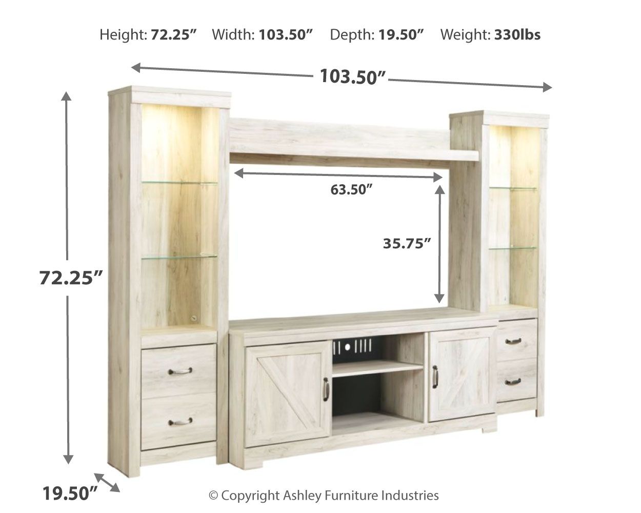Bellaby - Entertainment Center Entertainment Centers by Signature Design by Ashley® - Walls Furniture & Mattress