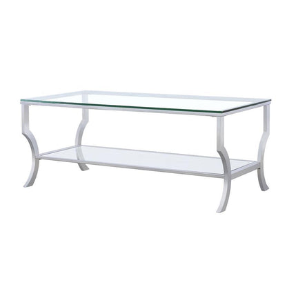 Saide - Rectangular Glass Top Table End Tables by CoasterEssence - Walls Furniture & Mattress