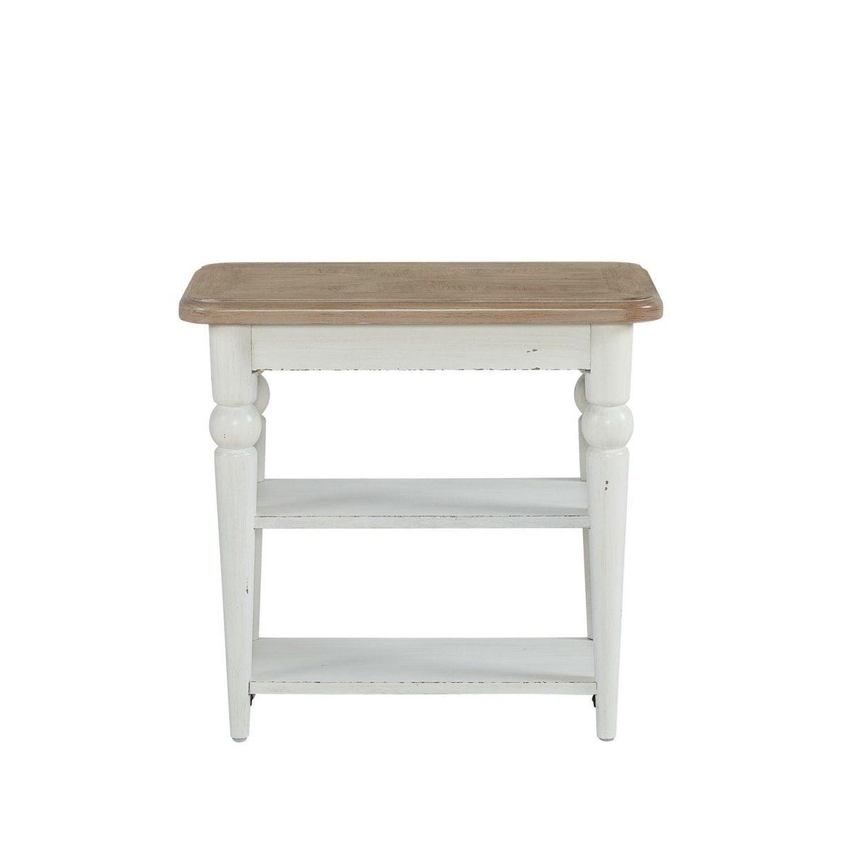 Turnberry Park - Chairside Table - Washed White Chair Side Tables by Liberty Furniture - Walls Furniture & Mattress