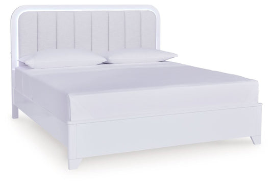 Jarlee - 4 Pc. - King Panel Bed, Dresser, Mirror And Nightstand - White 4 Piece Bedroom Sets by Signature Design by Ashley® - Walls Furniture & Mattress