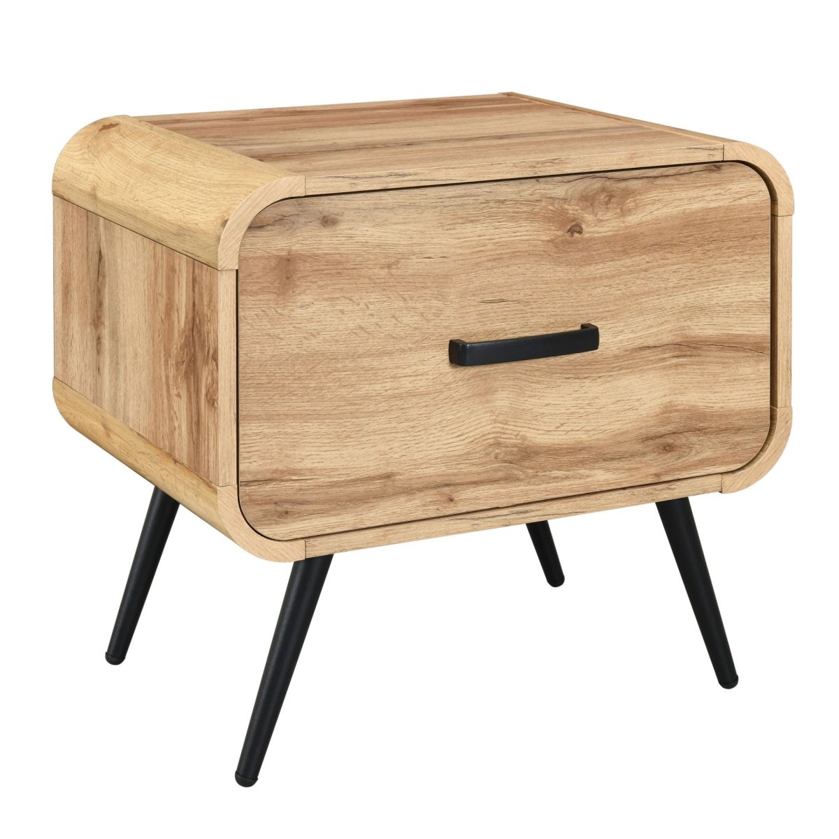 Rowan - One Drawer End Table/Bedside Table - Natural End Tables by New Classic - Walls Furniture & Mattress