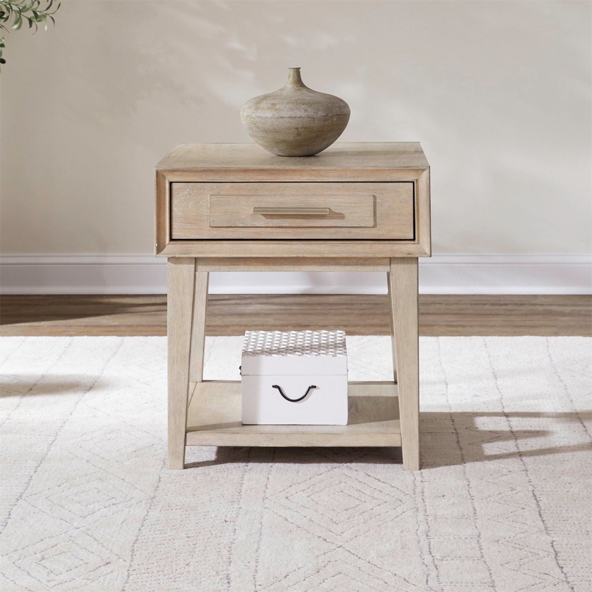 Brentwood - End Table - Sandstone End Tables by Liberty Furniture - Walls Furniture & Mattress