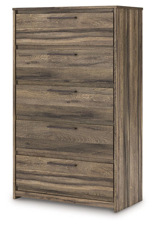 Elbrim - Brown - Five Drawer Chest Accent Chests by Signature Design by Ashley® - Walls Furniture & Mattress