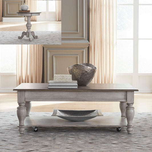 Ocean Isle - 3 Piece Table Set - White Table Sets by Liberty Furniture - Walls Furniture & Mattress