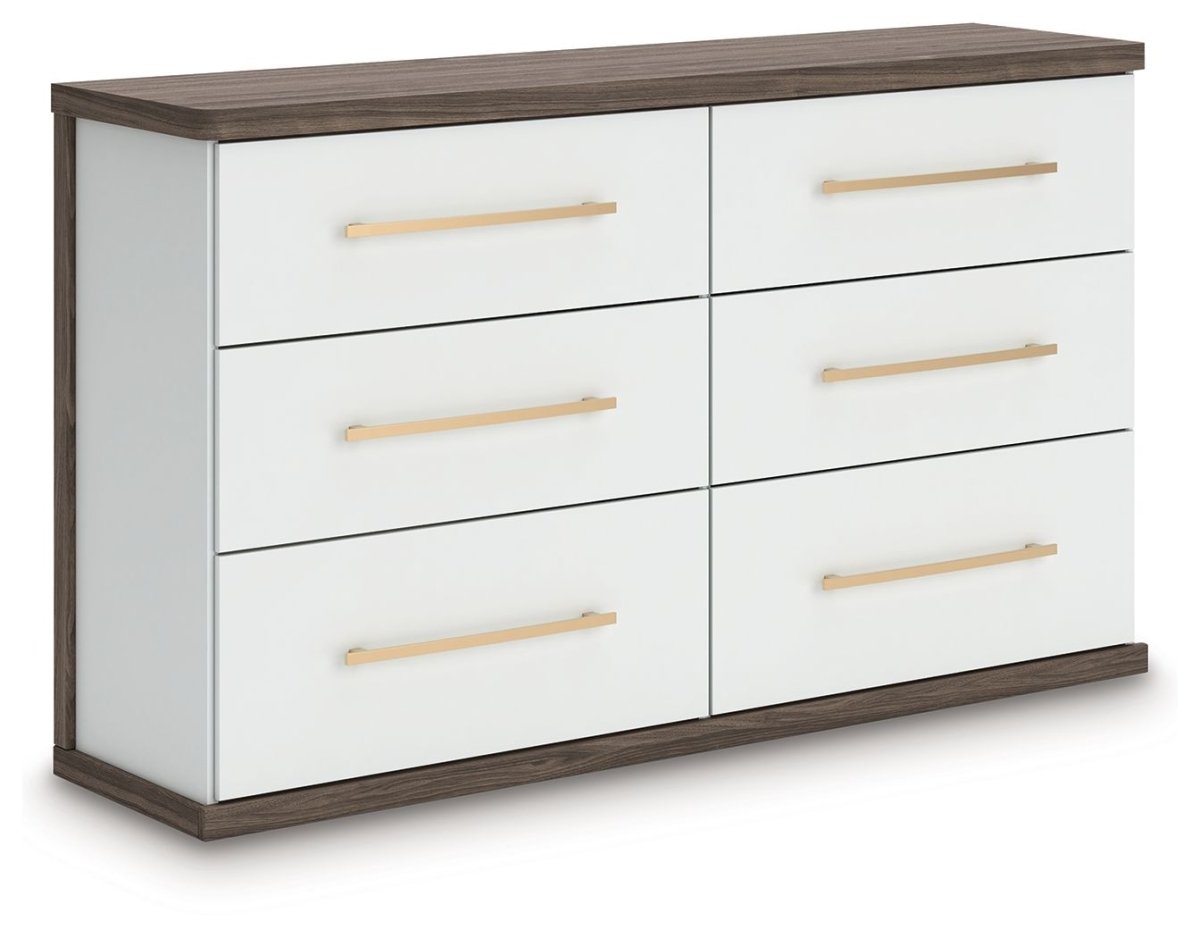 Kendanport - 3 Pc. - Dresser And 2 Nightstands - Brown / White 3 Piece Bedroom Sets by Signature Design by Ashley® - Walls Furniture & Mattress