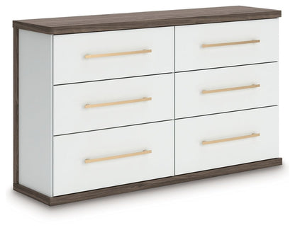 Kendanport - 3 Pc. - Dresser And 2 Nightstands - Brown / White 3 Piece Bedroom Sets by Signature Design by Ashley® - Walls Furniture & Mattress