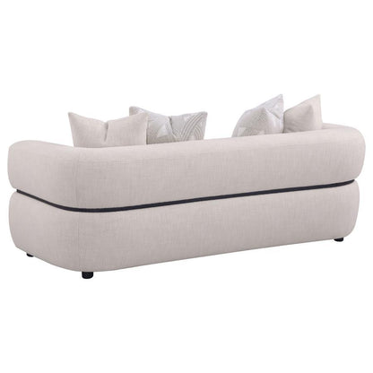 Jeanette - Fabric Upholstered Round Arm Sofa Set Stationary Sofas & Loveseats by Coaster Fine Furniture - Walls Furniture & Mattress