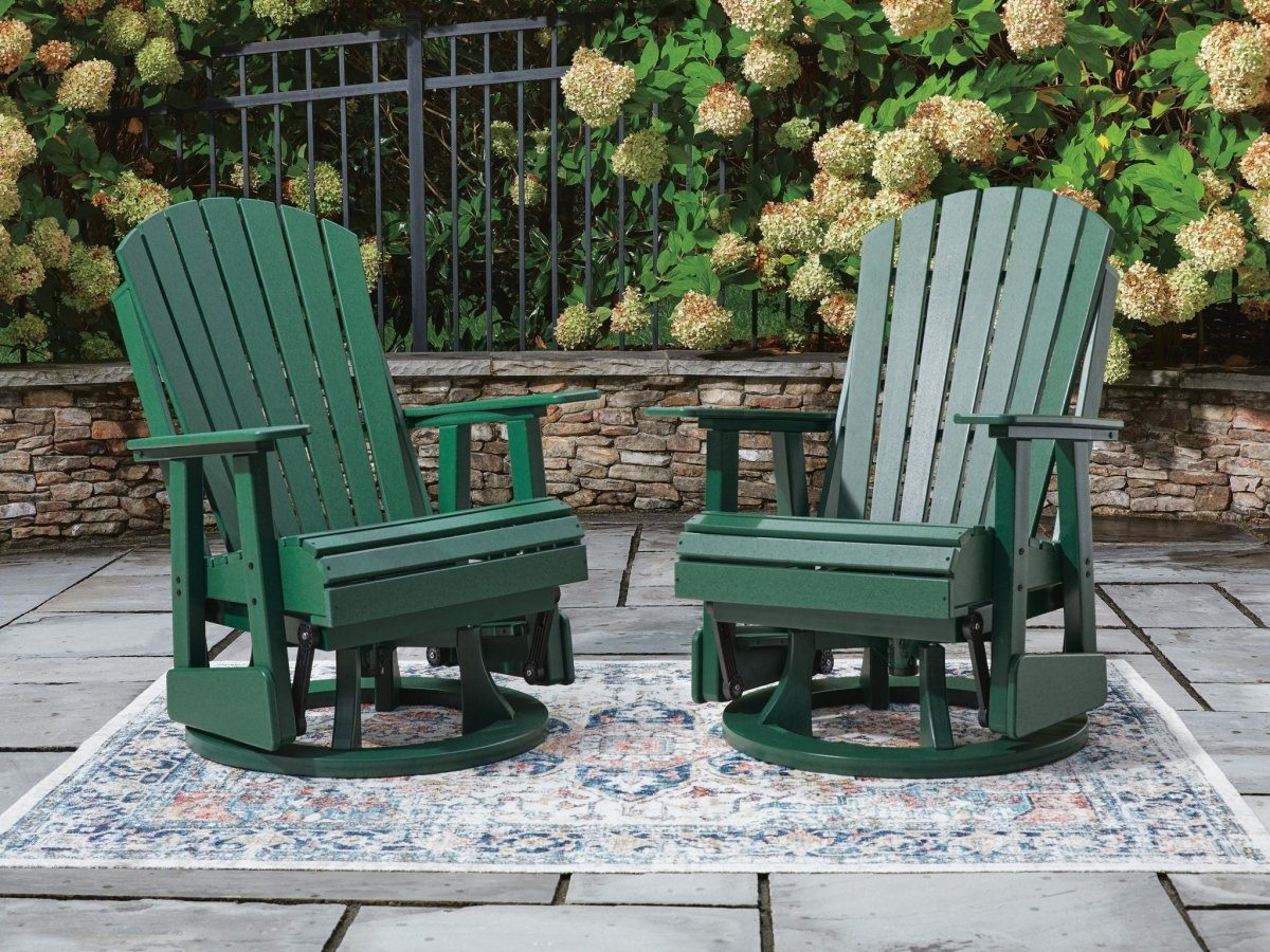 Shell Beach - Swivel Glider Chair - Green Swivel Chairs by Signature Design by Ashley® - Walls Furniture & Mattress