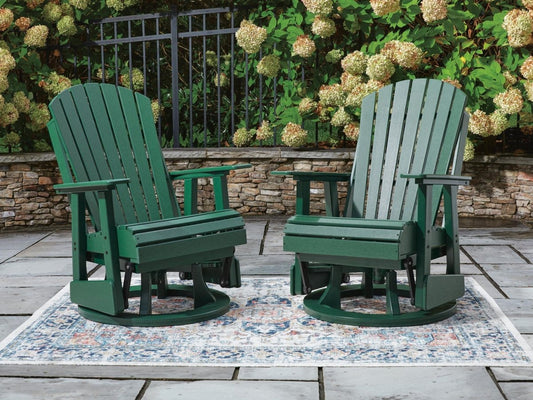 Shell Beach - Swivel Glider Chair - Green Swivel Chairs by Signature Design by Ashley® - Walls Furniture & Mattress