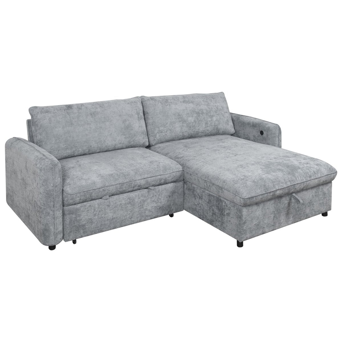 Finn - 2 Piece Sectional (LAF Sofa/Chaise) - Gray Sleeper Sectionals by New Classic - Walls Furniture & Mattress