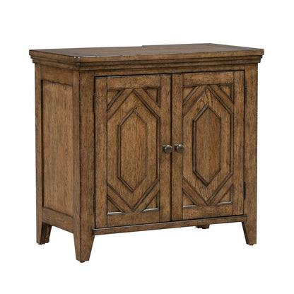 Carolina Park - 2 Door Bedside Chest With Charging Station - Brown Nightstands w/ Charging Stations by Liberty Furniture - Walls Furniture & Mattress