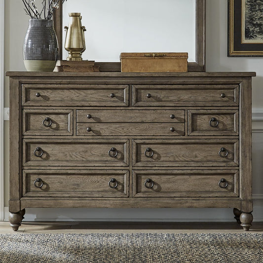 Americana Farmhouse - 9 Drawer Dresser Dressers by Liberty Furniture - Walls Furniture & Mattress
