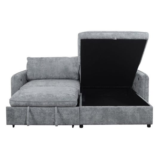 Finn - 2 Piece Sectional (LAF Sofa/Chaise) - Gray Sleeper Sectionals by New Classic - Walls Furniture & Mattress