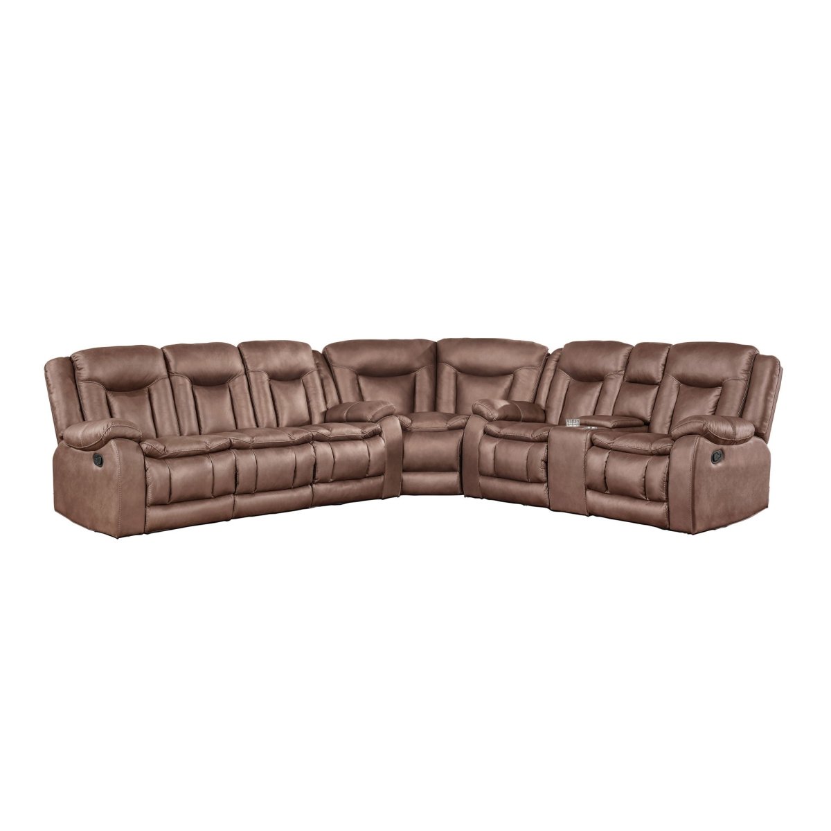 Morello - 3 Piece Manual Sofa/Loveseat/Wedge Reclining Sectionals by New Classic - Walls Furniture & Mattress