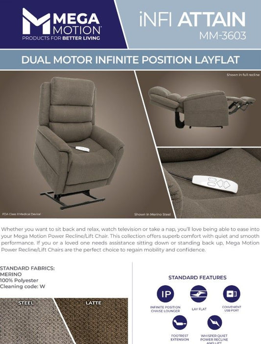 iNFI ATTAIN Merino Steel infinite Position Lift Chair