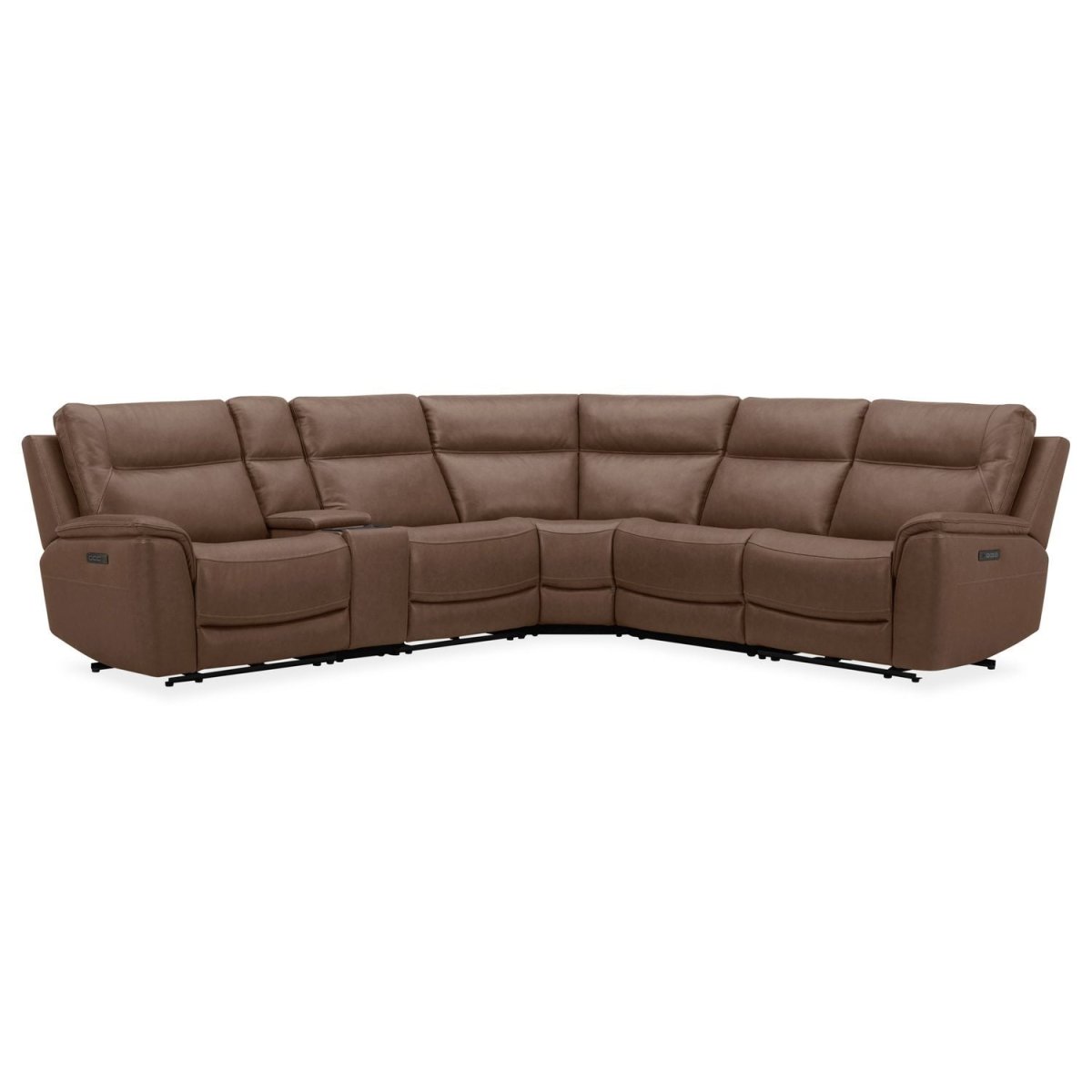 Collins - 6 Piece Sectional - Brown Reclining Sectionals by Liberty Furniture - Walls Furniture & Mattress